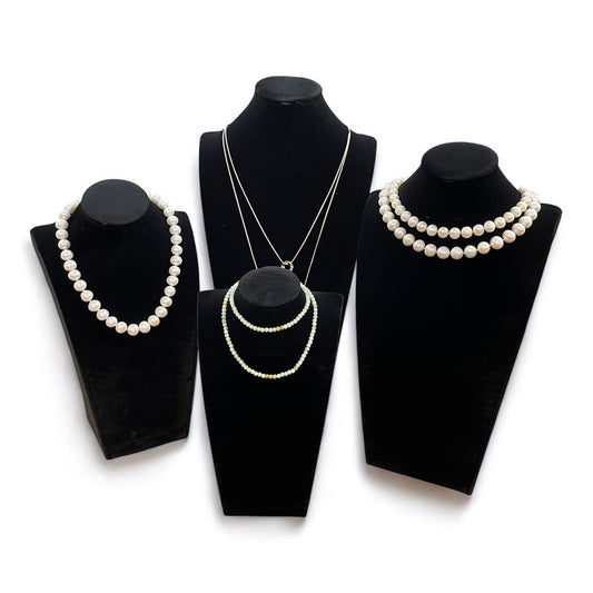 Black Velvet Necklace Display Mannequin