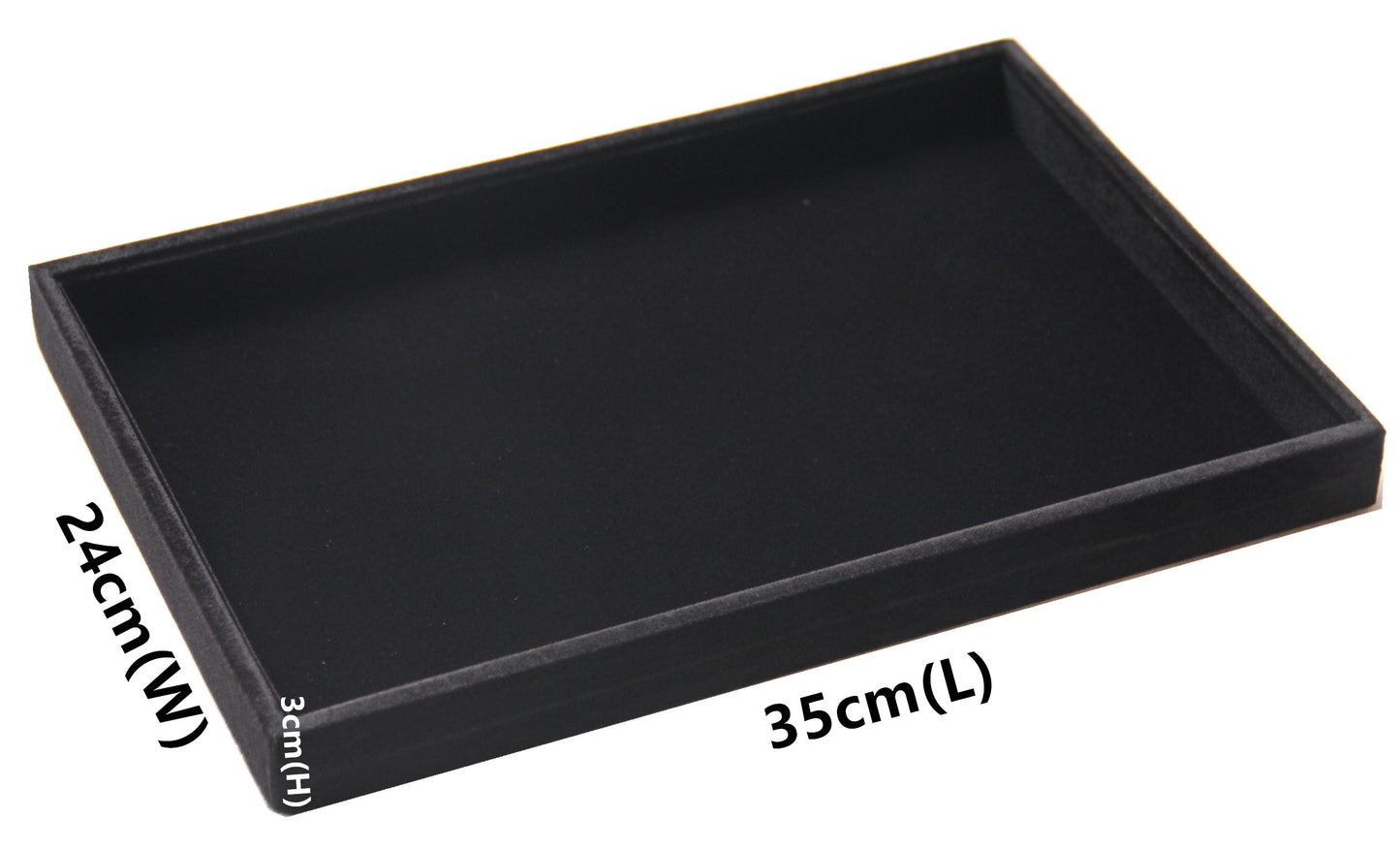 Gray Black Velvet Jewelry Display Tray - Ring Bracelet Earring Pendant Necklace Showcase