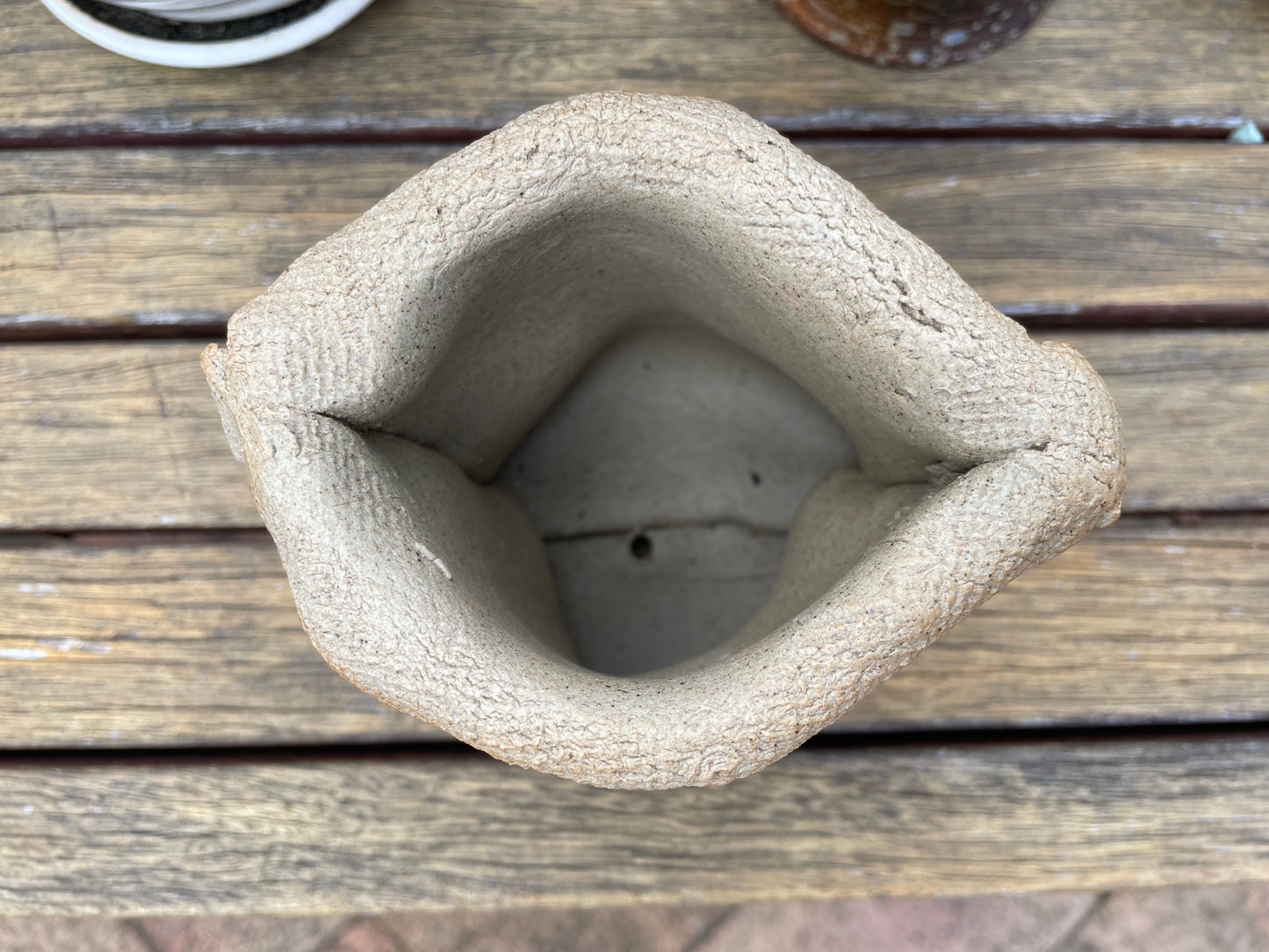 Lucky Fortune Bag Ceramic Succulent Pot – Handcrafted with 福 (Fortune) Character