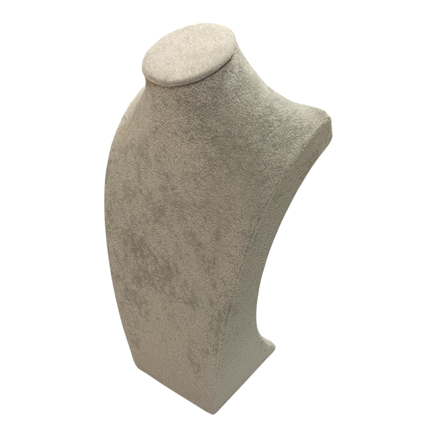 Velvet Necklace Bust Stand 29cm – Large Display Holder for Jewellery Chains Pendants (Black/Grey/Cream)