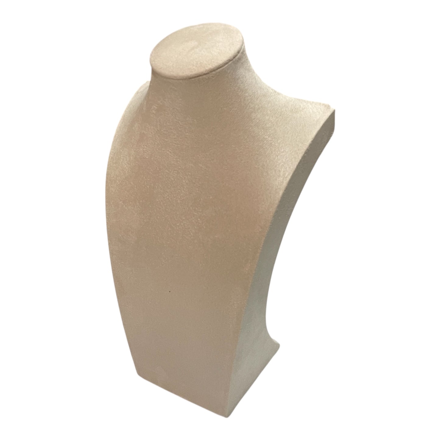 Cream Velvet Necklace Bust Stand 29cm – Large Display Holder for Jewellery Chains Pendants
