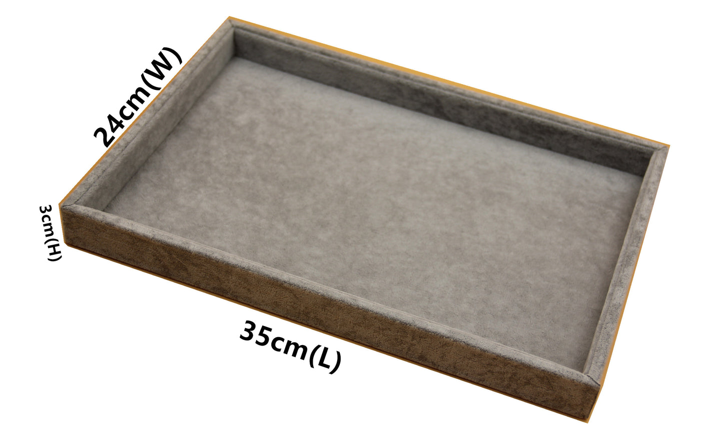 Gray Black Velvet Jewelry Display Tray - Ring Bracelet Earring Pendant Necklace Showcase