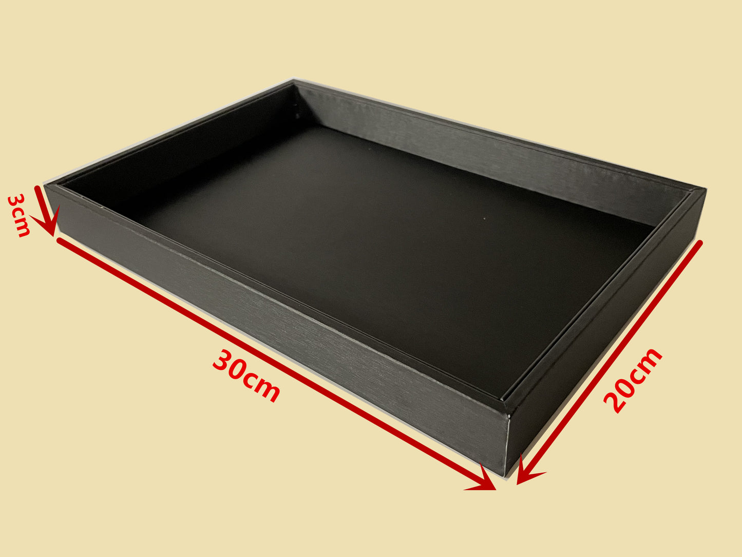 Black PU Jewelry Display Tray - Ring Bracelet Earring Pendant Necklace Showcase