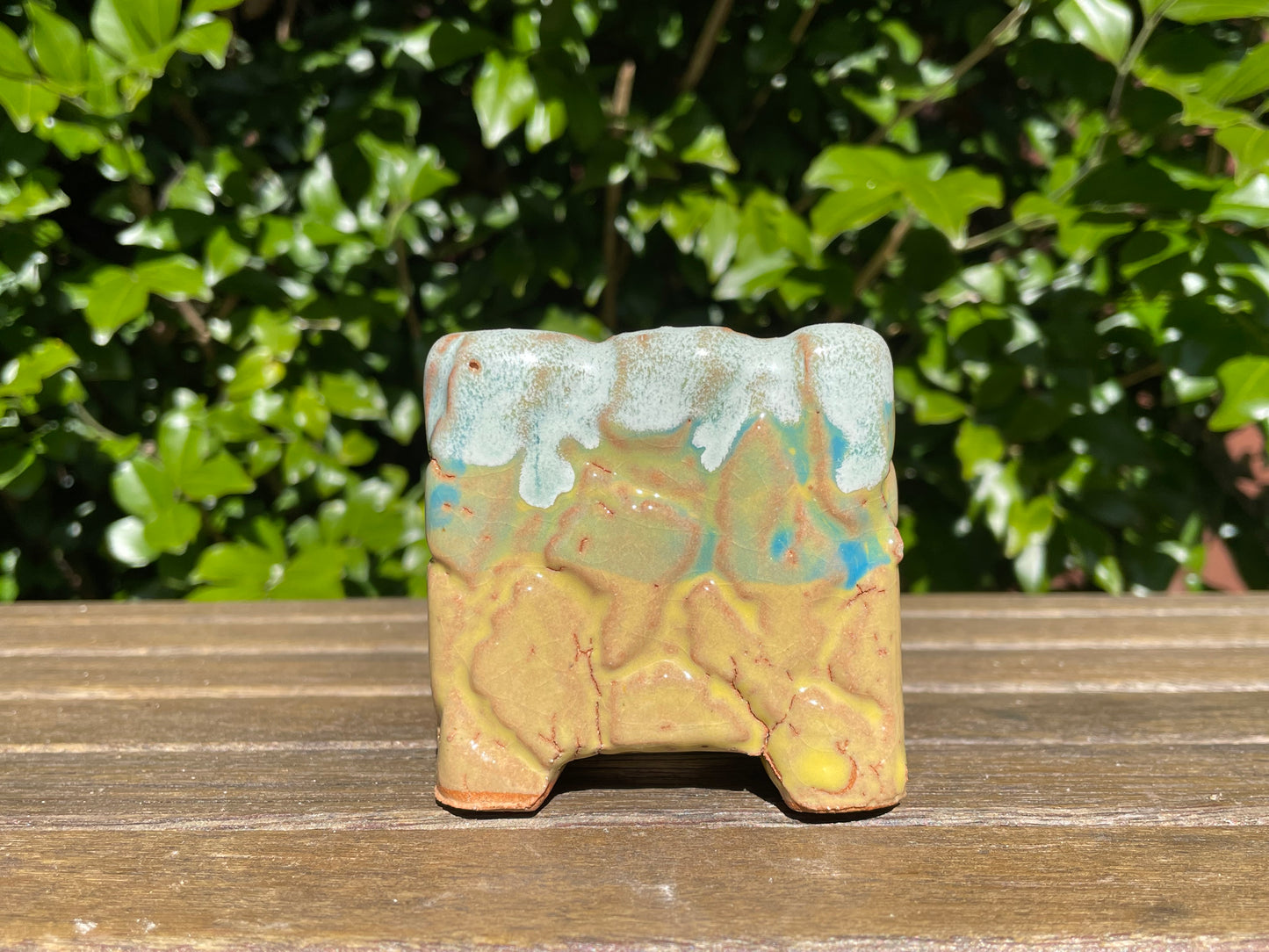 Square ceramic pots/set breathable succulent cactus planter