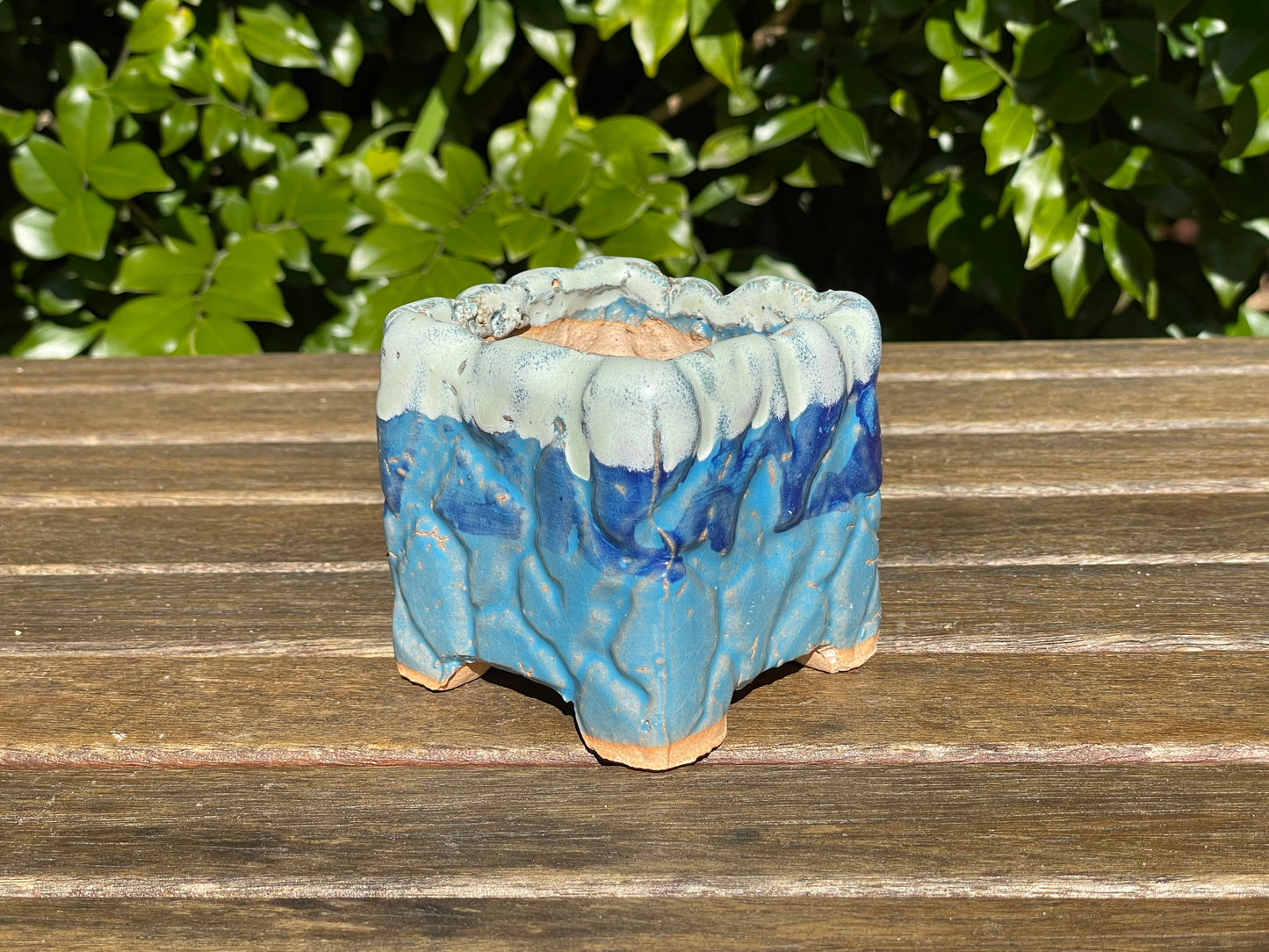 Square ceramic pots/set breathable succulent cactus planter