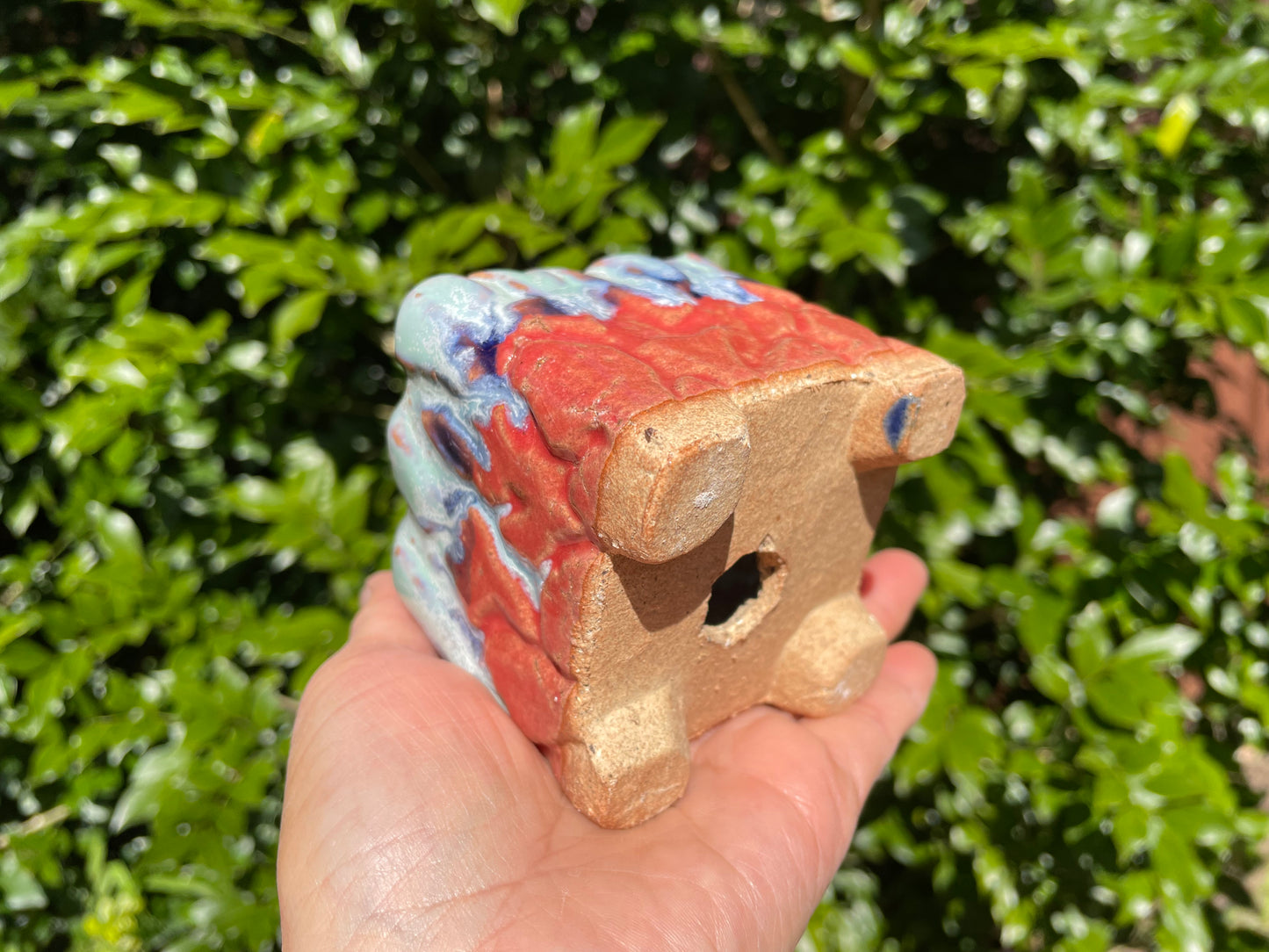 Square ceramic pots/set breathable succulent cactus planter