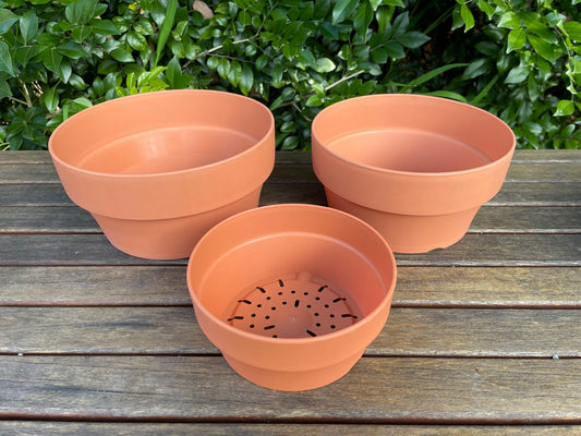 20x Outdoor Garden Patio Round Terracotta Plastic Pots Succulent Flower Planters