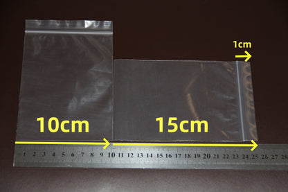 Plastic Bags for Reclosable Storage and Packing Pouches Zipper Lock White Clear