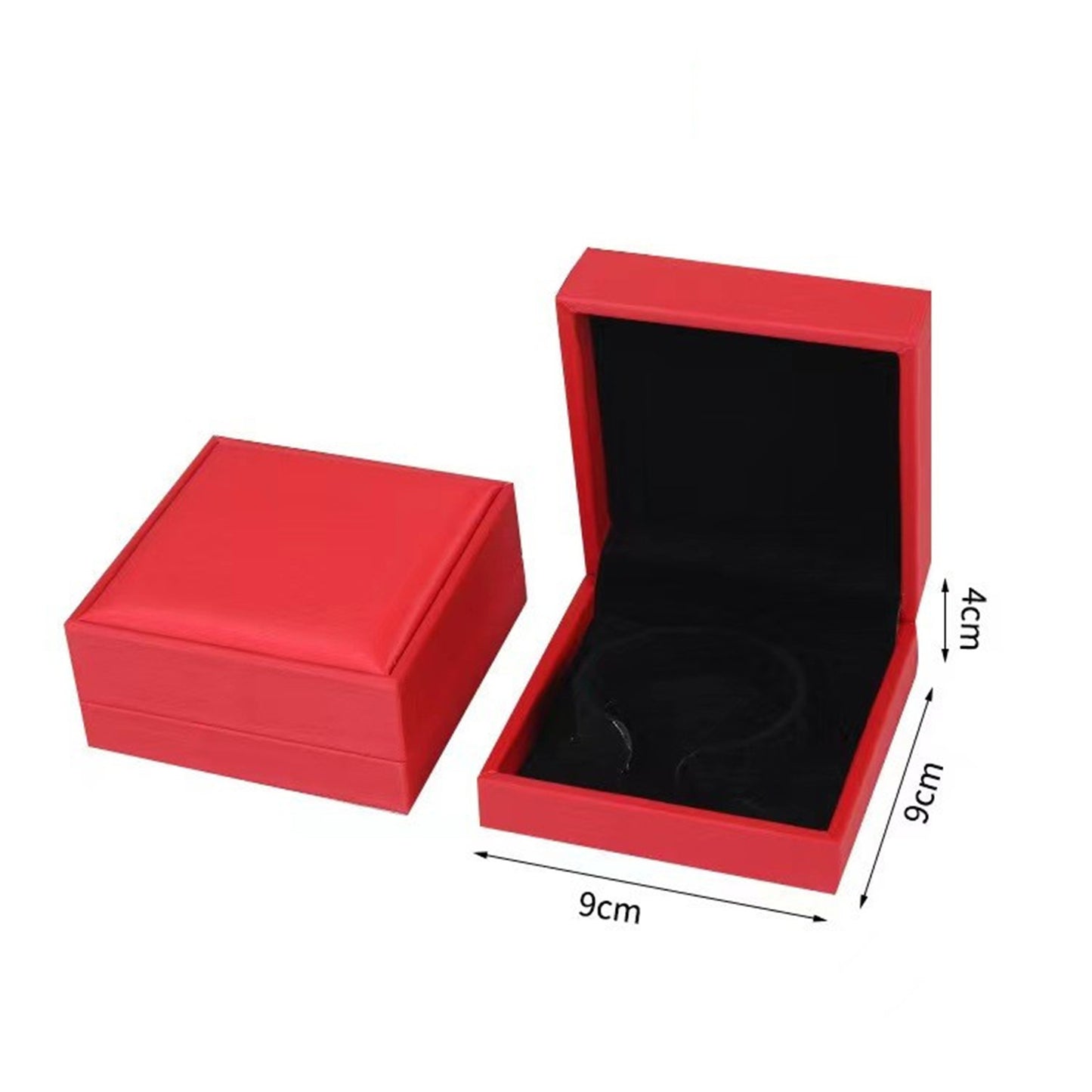 Luxurious Red Jewellery Boxes - Elegant Brushed Texture - Premium PU Leather - Gift Packaging Set