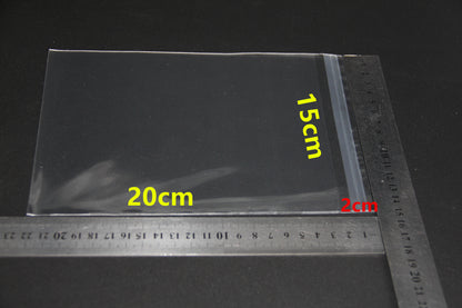 1000/2000x 15x20cm Self Adhesive Resealable Cello Bags Clear Plastic Packaging