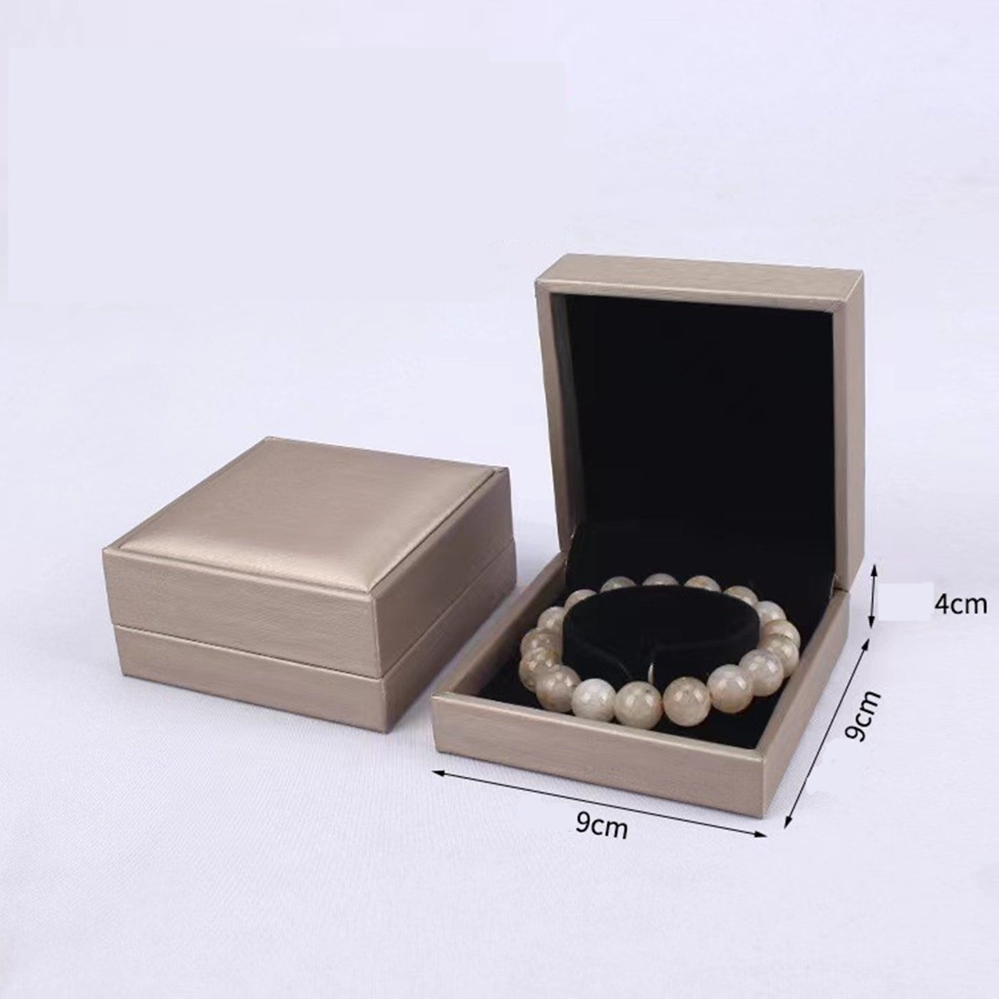 Luxurious Gold Jewellery Boxes - Elegant Brushed Texture - Premium PU Leather - Gift Packaging Set