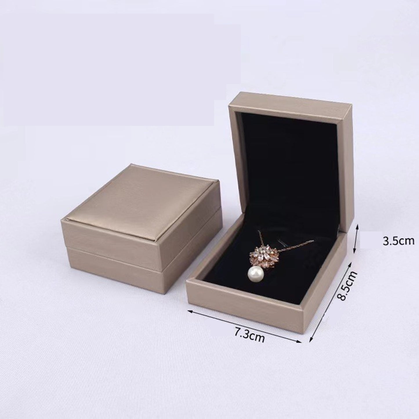 Luxurious Gold Jewellery Boxes - Elegant Brushed Texture - Premium PU Leather - Gift Packaging Set