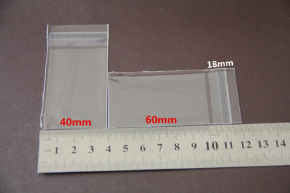 2000/3000x Clear Resealable Cello Bags 40x60mm | Small Self Seal Plastic Pouch for Jewellery Packaging
