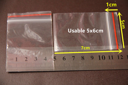 Zipper Lock Plastic Bags for Reclosable Storage and Packing Pouches Red Zipper