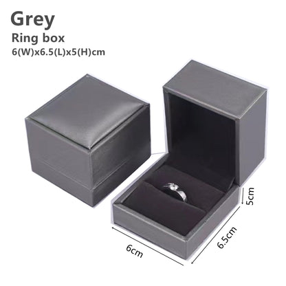 Luxurious Grey Jewellery Boxes - Elegant Brushed Texture - Premium PU Leather - Gift Packaging Set