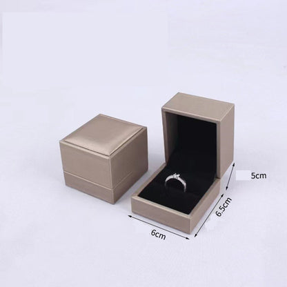 Luxurious Gold Jewellery Boxes - Elegant Brushed Texture - Premium PU Leather - Gift Packaging Set