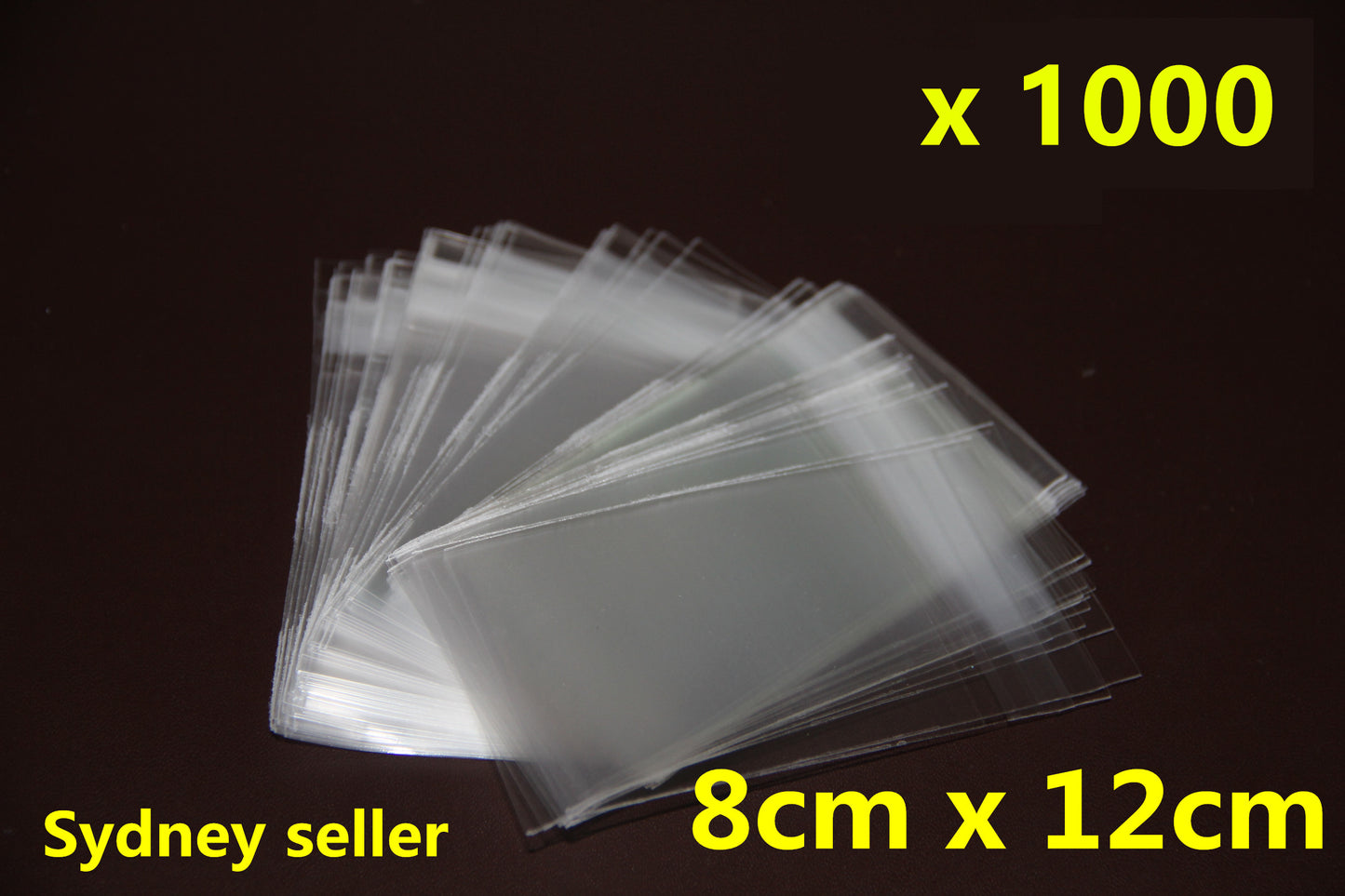 1000/2000x Clear Self Seal Cello Bags 8x12cm Resealable Adhesive Plastic Packaging