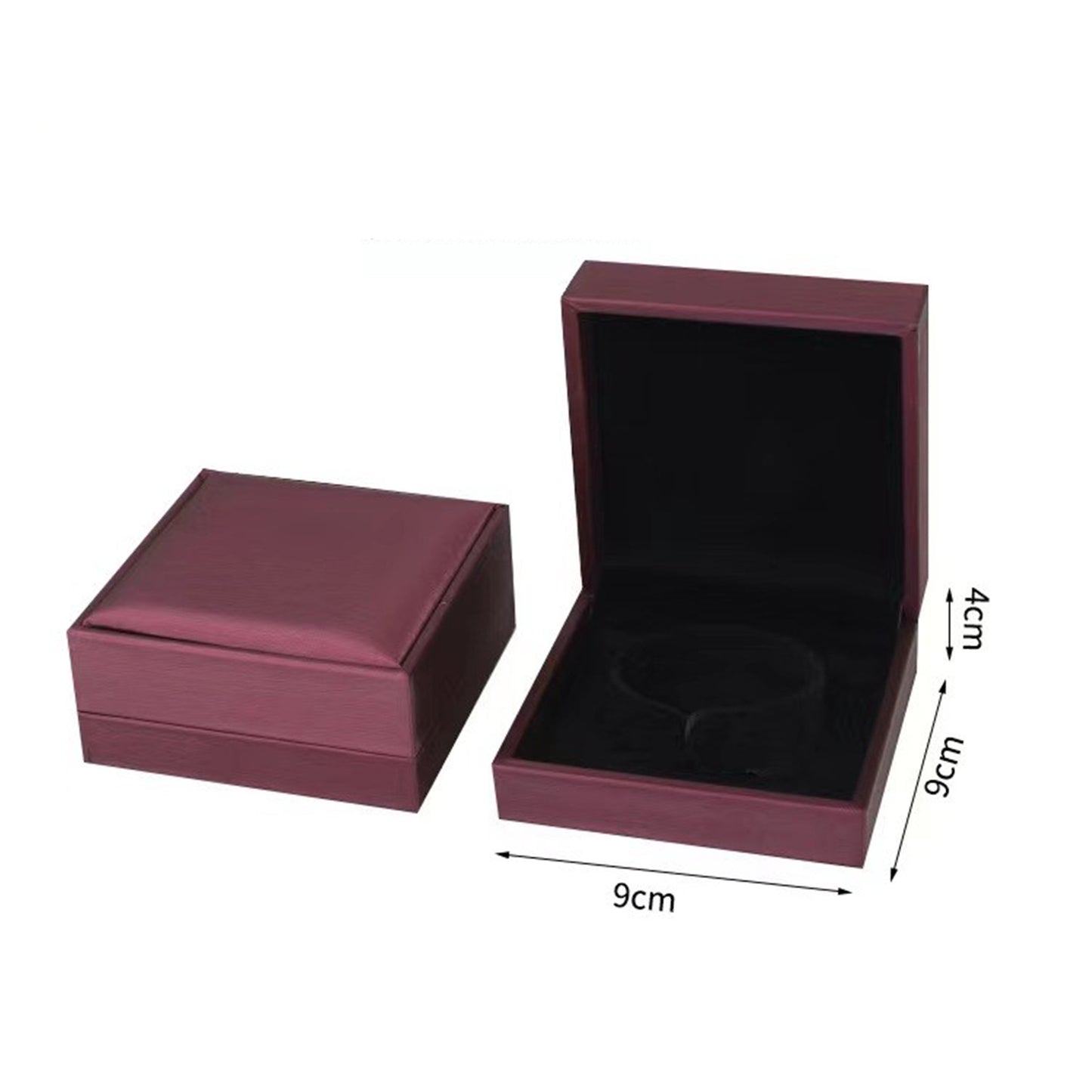 Luxurious Cherry Red Jewellery Boxes - Elegant Brushed Texture - Premium PU Leather - Gift Packaging Set