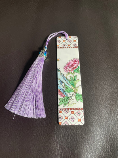 Guangcai Art Ceramic Pottery Bookmark Handmade