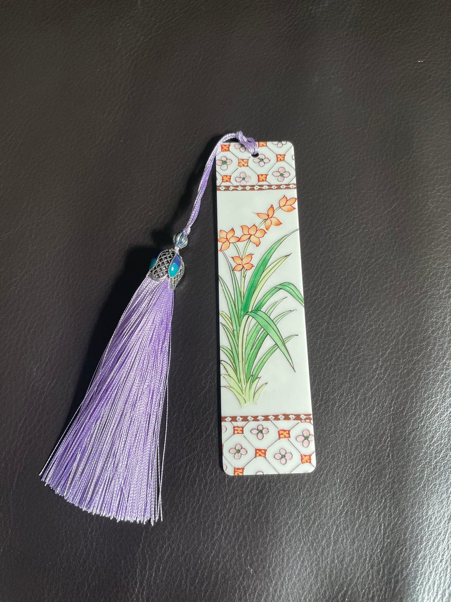 Guangcai Art Ceramic Pottery Bookmark Handmade