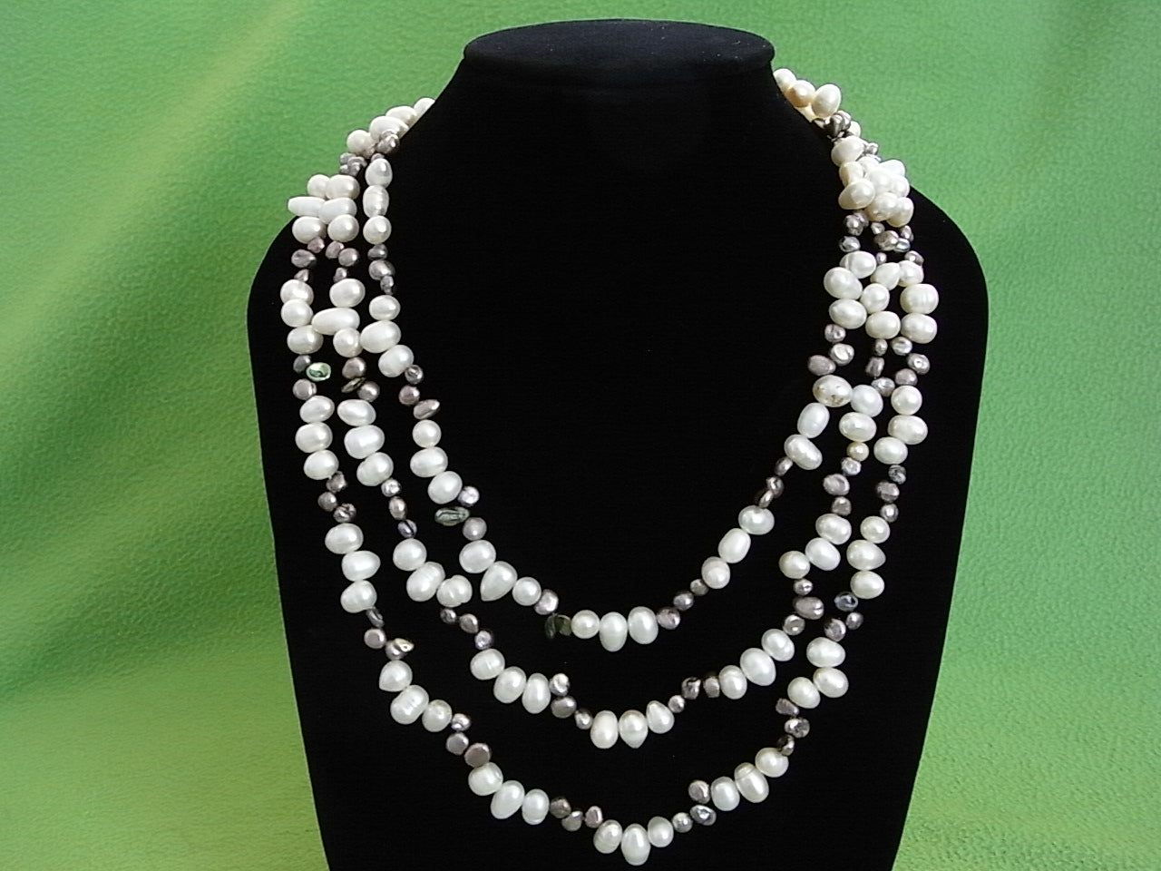 Elegant 152cm Long Genuine Freshwater & Mabe Pearl Necklace