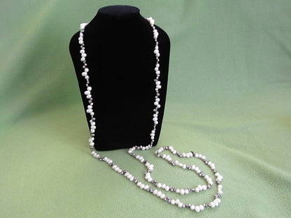 Elegant 152cm Long Genuine Freshwater & Mabe Pearl Necklace