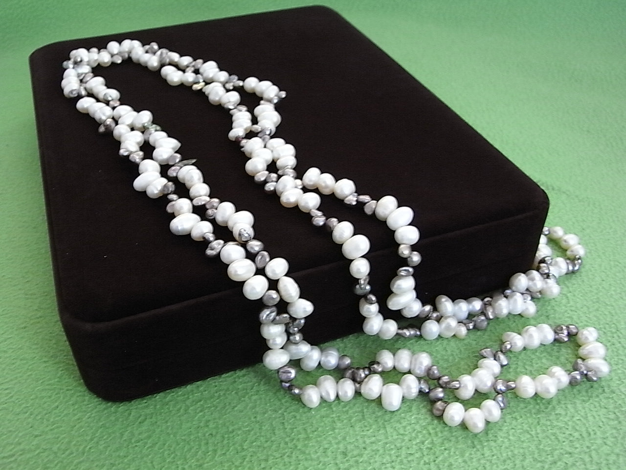 Elegant 152cm Long Genuine Freshwater & Mabe Pearl Necklace