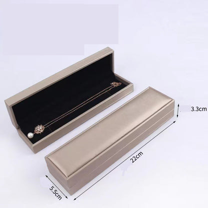 Luxurious Gold Jewellery Boxes - Elegant Brushed Texture - Premium PU Leather - Gift Packaging Set