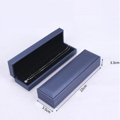 Luxurious Blue Jewellery Boxes - Elegant Brushed Texture - Premium PU Leather - Gift Packaging Set