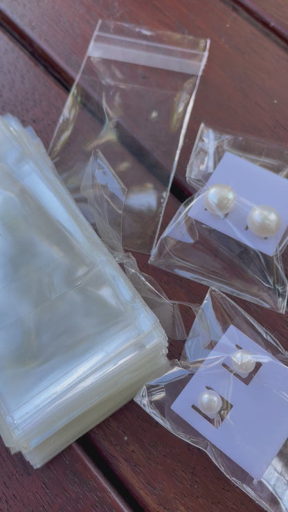 2000/3000x Clear Resealable Cello Bags 32x40mm | Small Self Seal Plastic Pouch for Jewellery Packaging