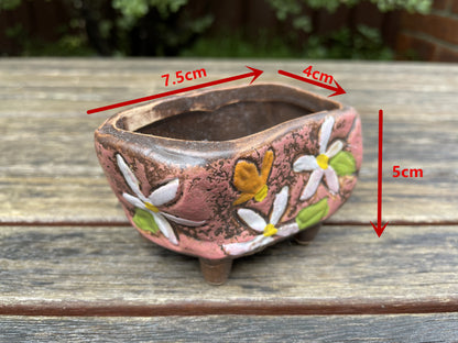 Mini Pots Pink With Floral