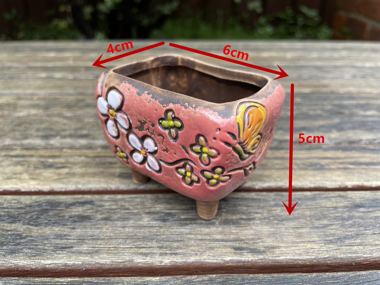 Mini Pots Pink With Floral