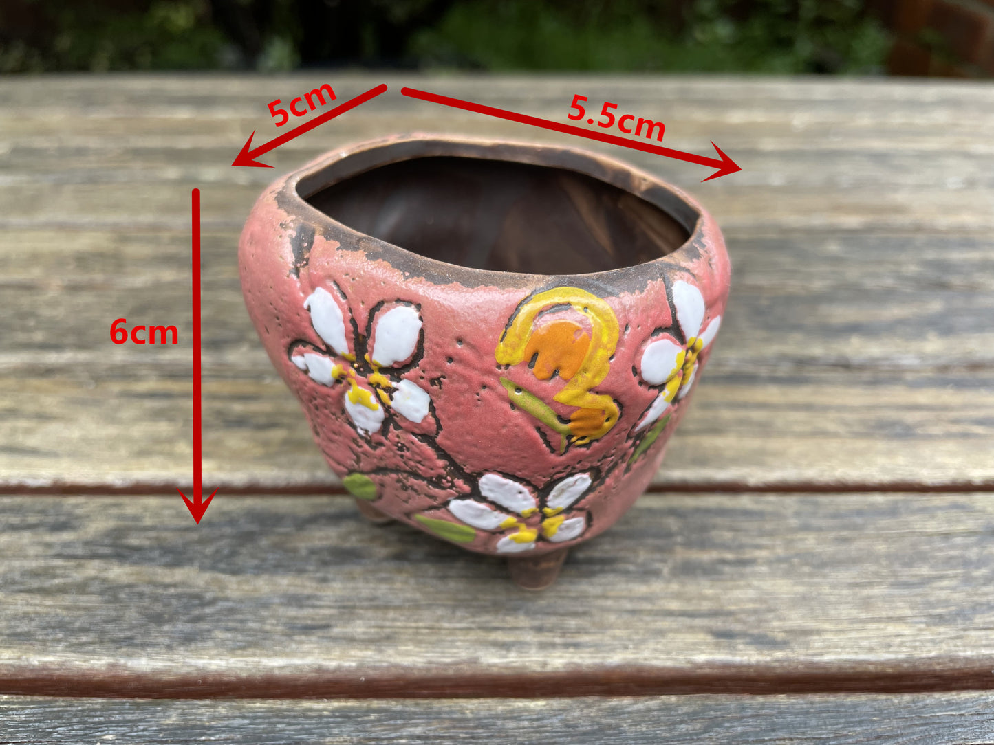 Mini Pots Pink With Floral