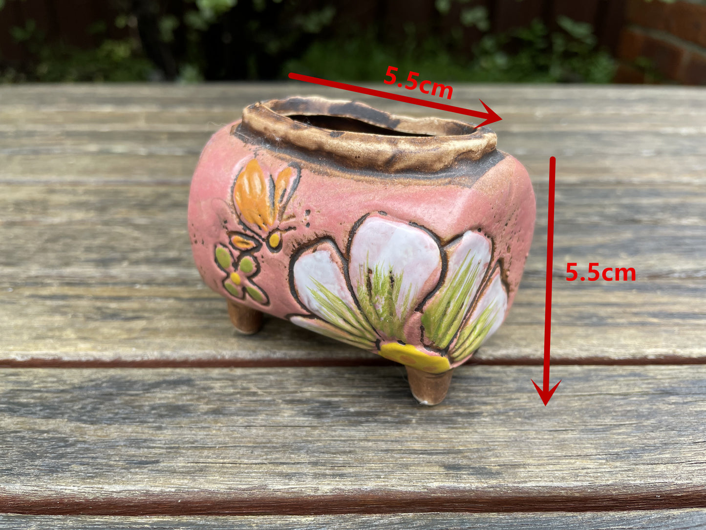 Mini Pots Pink With Floral