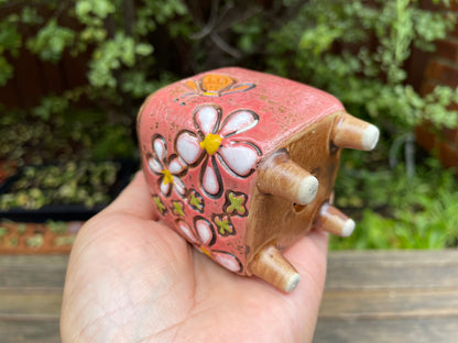 Mini Pots Pink With Floral