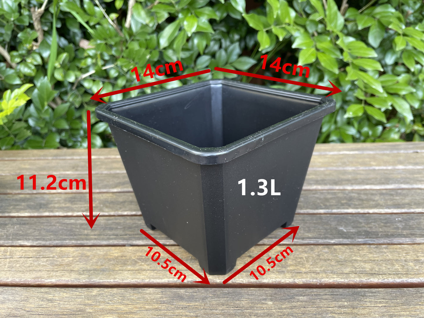 10x Black Durable Thick Plastic Square Pots Cactus Succulent Flower Planters Nursery