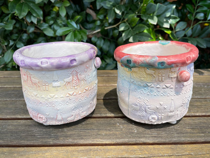 Handmade Christmas pots