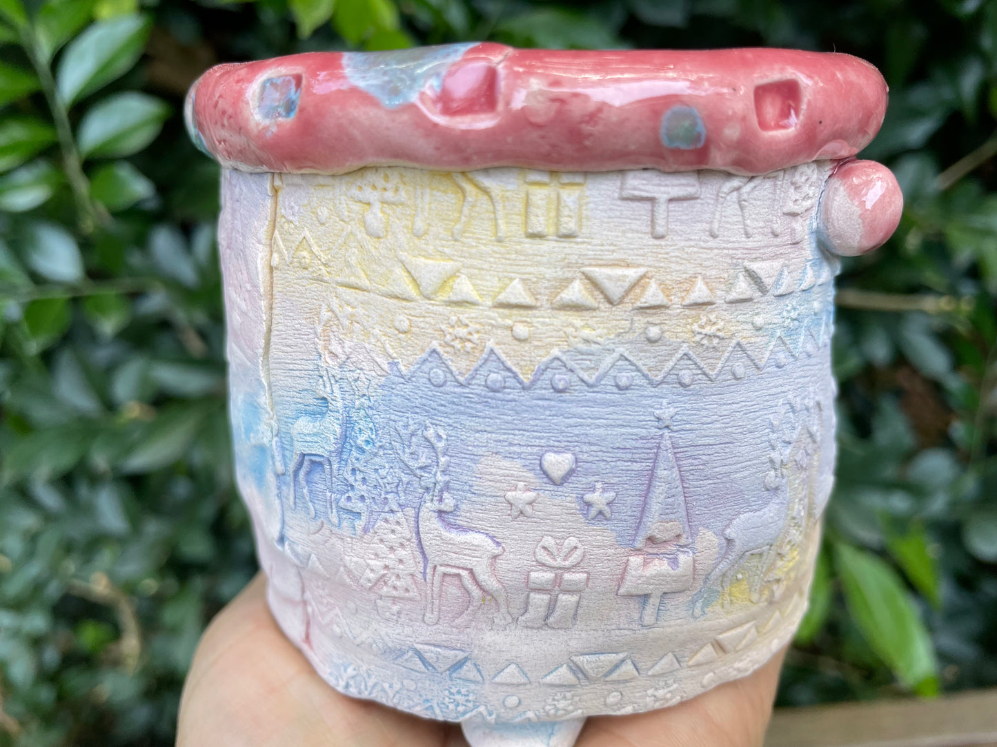 Handmade Christmas pots