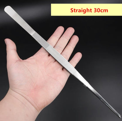 Aquarium Fish Tank Stainless Steel Straight Tongs Plant Tweezers 12-29.5cm AU